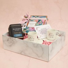 Anne Kız Tasarımlı Özel Gün Kahve Seti Hediye Kutusu