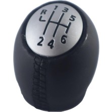 Renault Fluence 6 Ileri  Vites Topuzu Deri Kaplama Gri Kapaklı