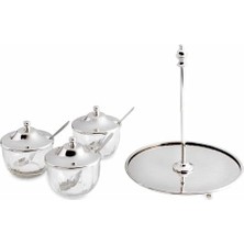 Alula Standlı 3'lü Baharat Seti 16,5X16,5X18,5 cm