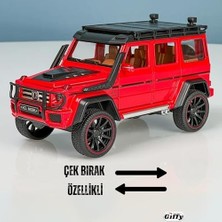 G Seri Arazi Aracı Die Cast Model Kutulu Buhar Atan Çek Bırak Full Fonksiyon Kapıları Açılan 1:22 Ölçek Model Araba Kutulu Koleksiyonluk Ürün (Kırmızı)