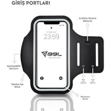 ile Uyumlu 6,9" Inç E Kadar Uyumlu Anahtar Koyma Bölmeli Spor Koşu Yürüyüş Için Kol Bandı Siyah