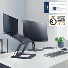 Ergo Ayarlanabilir Çok Açılı Laptop Standı, Koyu Gri