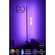 Satışmax Rgb Stıck LED Lambader (125 Cm) Full Renk Full Rgb Uzaktan Kumandalı Aydınlatma Sistemi Dimlenebilir