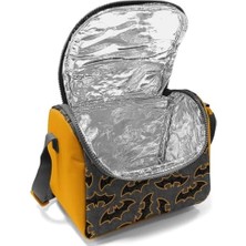 Siyah Yarasa Desenli Erkek Çocuk Isı Yalıtımlı Beslenme Çantası