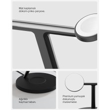 Boostcharge 3'ü 1 Arada Qi2 Şarj Cihazı, Magsafe Uyumlu Kablosuz Şarj Istasyonu, 16 Serisi,, Kaymaz Tabanlı Airpods Için Qi2 Kablosuz Şarj Aleti, Psu Dahil - Siyah