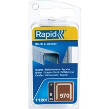 Zımba Teli Tip 970, 8 mm Zımba, 1.120 Adet, & Decker El ve Elektrikli Zımba Makineleri Için Düz Tel Kıskaçlar