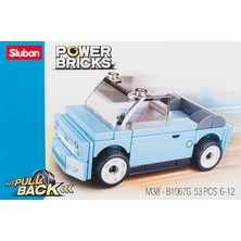 Power Bricks Mavi Araba Yapım Seti, 53 Parça
