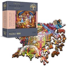 TR20146 YETIŞKIN-1000 Parça Ahşap El Sanatları Düzensiz Şekiller 100 Hayvan Figürleri Yetişkinler ve Çocuklar Için Yüksek Kalite Modern Kendin Yap 12+ Ahşap Bulmaca Sihirli Oda Bulmaca 1000