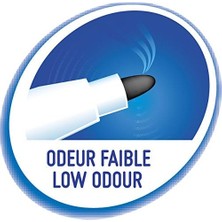 Velleda 1751 Eco Kesik Uçlu Beyaz Tahta Kalemi, Siyah, 12'li Kutu, 3,7 mm ile 5,5 mm Kalın Uç,kuru Silinebilir Mürekkep