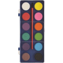 U4 Sulu Boya Seti, 12 Renkli, Canlı Parlak Renkler, Çocuklar Için Güvenli, Fırçalı, Kağıt Üzerinde Etkili, Tablet Boya, Eğitim ve Hobi Için Uygun, Okul Seti, Kolay Temizlenebilir, 12'li Set