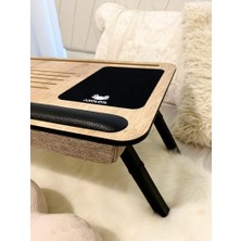 Axolotl Supplyplus Safir Telefon Tablet Bölmeli Katlanır Ayaklı Minderli Laptop Sehpası Bilgisayar Çalışma Masas