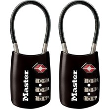 Asma Kilit, Kendi Kombinasyonunuzu Ayarlayın Tsa Kabul Kablo Bagaj Kilidi, 1-3/16 Inç Geniş, Çeşitli Renkler, 4688T 2pk