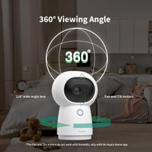 Hub G3 Kamera, Aı Destekli Güvenlik Kamerası, Yüz ve Hareket Tanıma, Ev Kamerası, 360° Görüş Açısı, 2k Yüksek Çözünürlük, Homekit Alexa Asistan Ifttt Uyumlu, Beyaz