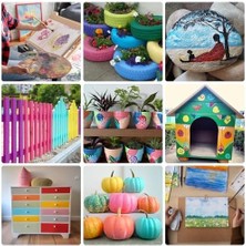 Tüm Renkler Akrilik Boya 12'li Set 12X120ML