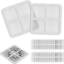 Kendinden Yapışkanlı Gider Filtresi – Tek Kullanımlık Saç ve Atık Tutucu File – Lavabo, Banyo, Duş, Küvet ve Mutfak Için Tıkanma Önleyici Çözüm (30, Şeffaf)