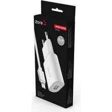 ​zore Ofset Serisi Zcs-01 Micro 2 In 1 Ev Şarj Seti 2.1A - Beyaz