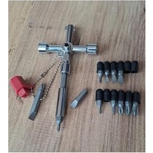 Kombine Pano Anahtarı Seti Fonksiyonel 15 Parça Elektrik Dolap Kilit Için Uçlu Anahtar Seti