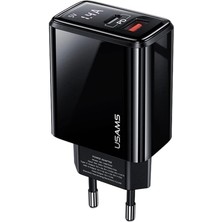 US-CC133 T40 20W Qc3.0+Pd Type-C+Usb Dijital Göstergeli Hızlı Şarj Başlığı