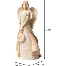 Temeller Emeklilik Melek Taşı Reçine Heykelcik, 22,8 cm