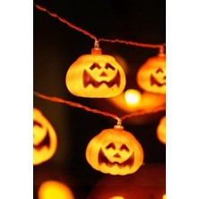 Bayramı Halloween Pilli Balkabağı LED 12 Li