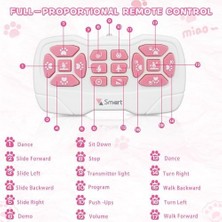 Hitish Uzaktan Kumandalı Kedi, Programlanabilir Rc Akıllı Kedi, Dokunmatik Algılama, LED Gözler, Dans ve Müzik Yürüyen Evcil Hayvanlar Stem Oyuncakları Çocuklar Kızlar Erkekler Için Hediyeler