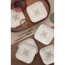 Porselen Minas 6 Parça 20 Santimetre Çukur Tabak, Goblen