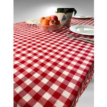 160X170 cm Kırmızı Büyük Kare Desen Pötikareli Masa Örtüsü, Sofra Bezi, Piknik Örtüsü