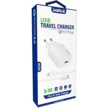 Qualcomm 3.0 Usb-A Girişli Hızlı Micro Şarj Aleti Seti Beyaz S-30