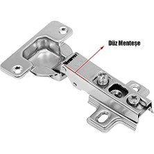 1 Çift Star Mobilya Dolap Kapak Menteşesi Düz Tas Menteşe