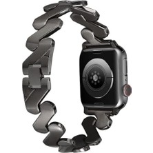 Ile Uyumlu 42MM Kordon Krd-80 Metal Strap Kayış Siyah