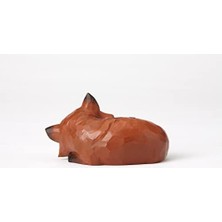 Jim Shore Heartwood Creek Tilki Uyuyan Minyatür Figürin, 4,52 Cm, Çok Renkli