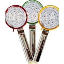Turbo Yüksek Basınçlı Duş Seti - Su Tasarruflu Masaj Başlığı ve Pvc Banyo Hortumu ile (Renk Asortidir)