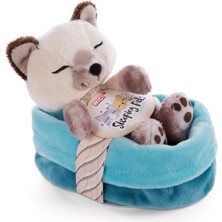 Nici 47893 Soft Basket 12 cm – Sleeping Pets Cuddly Toy Siamese Cats For Girls, Boys & Babies – Fluffy Stuffed Cuddle, Play & Sleep With – Cosy Plush Animals, Paws,