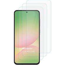 Galaxy A56 Screen Protector Glass Cam Ekran Koruyucu (3`lü Paket) [galaxy A56 ile Uyumlu Ekran Koruyucu - Şeffaf]