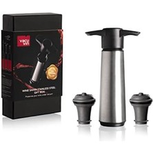 Şarap Koruyucu Paslanmaz Çelik Hediye Kutusu - Şarabınızı Taze ve Keyifli Tutun - Açılmış Şişelerinizin Kalitesini Koruyun - Lüks Şarap Aksesuarı