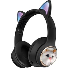 5.3 Kedili Kulak Üstü Bluetooth Kulaklık Siyah Blt-45