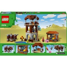 Minecraft Yağmacı Karakolu ve Çapulcu 21278 - Video Oyunu Seven Minecraft Hayranı 9 Yaş ve Üzeri Çocuklar Için Yaratıcı Oyuncak Yapım Seti, Doğum Günü Hediyesi (665 Parça)