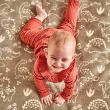 Dino 100X120 cm Pamuklu Bebek Battaniyesi