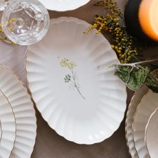 Porselen Tiny 2 Parça 24 cm Kayık Tabak