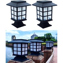 2 Adet Solar Güneş Enerjili HELIOS15W LED Set Üstü Bahçe Aydınlatması, Su Geçirmez, 3200K-6500K, Sütun Üzeri Armatür Patika, Teras, Çit, Duvar, Balkon Dekorasyonu, Peyzaj Işık 210 * 135 mm