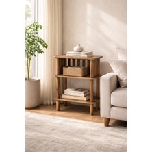 Cmd Wood LİNDE Ceviz Komodin: Mdf'lam Ahşap Zarif ve Işlevsel Tasarım Yatak Odası - Genç Odası - Başucu - Karyola Yan Sehpa - Otel -Hotel - Pansiyon