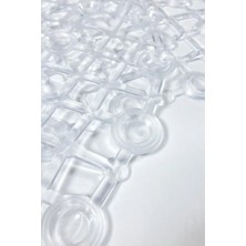 63X35 cm Vantuzlu Banyo ve Duşakabin Paspası – Silikon Vakumlu Kaymaz Zemin Paspası, Su Geçirmez Duş Paspası, Güvenli ve Konforlu Kullanım