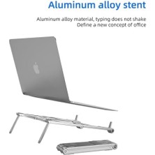 Ayarlanabilir Yüksek Kalite Metal Laptop Dizüstü Stand, Katlanabilir Taşınabilir Laptop, Tablet Telefon Yükseltici Standı Tutucusu, ipad Uyumlu, macbook Uyumlu