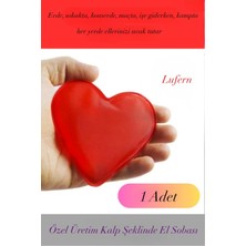 Lufern Özel Üretim Kalp Şeklinde El Sobası Soğuk Hava Jel Isıtıcı Karın Ayak Kamp Ev Sokak Premium 1 Adet