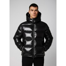 Remy's Çıkarılabilir Kapüşonlu Erkek Parlak Mont