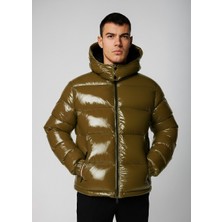 Remy's Çıkarılabilir Kapüşonlu Erkek Parlak Mont