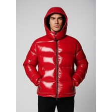 Remy's Çıkarılabilir Kapüşonlu Erkek Parlak Mont