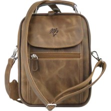 MÇ Deri Erkek El ve Omuz Askılı Premium Crazy Deri Çanta %100 Hakiki Dana Derisinden