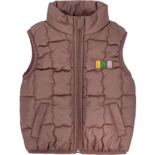 Haribo Kids Kız Çocuk Rahat Kalıp Kapitone Dolgulu Şişme Yelek - Moka Kahverengi