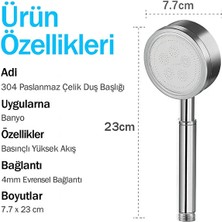 Suvia Basınç Arttırıcı Paslanmaz Çelik Duş Başlığı | Yüksek Akış Hızlı, Filtreli Boost Sistem